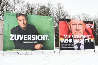 Wahlplakate - Bundestagswahl 2025-stock-photo