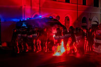 Demonstration for  Ramy Elgaml, killed during carabinieri pursuit in Milan-stock-foto