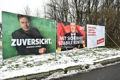 Wahlplakate - Bundestagswahl 2025-stock-photo