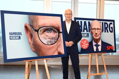 Peter Tschentscher und die SPD Hamburg stellen ihre Wahlkampagne 2024 vor-stock-foto
