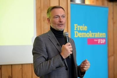 Wahlkampftour der FDP - Freie Demokratische Partei-stock-foto