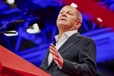 Bundesparteitag der SPD - Olaf Scholz-stock-foto