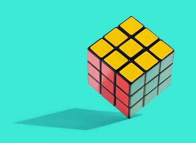 zauberw?rfel *** magic cube,magic cubes,magic wand,rubik"!s cube,wand 3ro-gzn-stock-foto