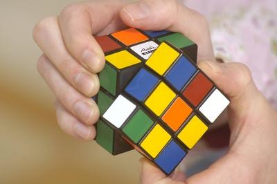 Feature / Symbol: Rubiks Cube 02/07 thg Zauberw?rfel Ern? Rubik Spiel Spielzeug W?rfel Kult Kultgegenstand Kultspielzeug-stock-foto