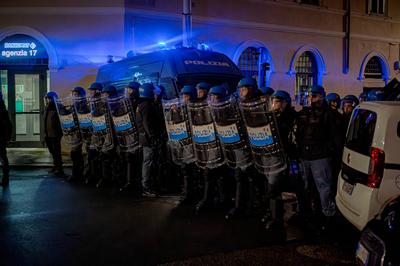Demonstration for  Ramy Elgaml, killed during carabinieri pursuit in Milan-stock-foto