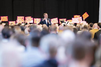 Christian Lindner in Bielefeld-stock-foto