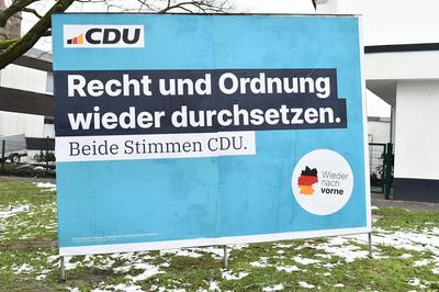 Wahlplakate - Bundestagswahl 2025-stock-photo