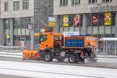 Linz, Winter, Schnee-stock-foto