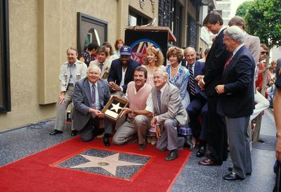 **FILE PHOTO** Roger E. Mosley Has Passed Away. John Hillman, Larry Manetti, Roger E. Mosley, Jillie Mack and Tom Sellec-stock-foto