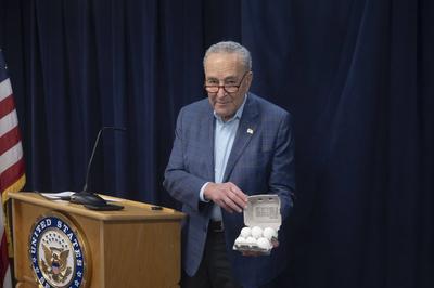 U.s. Senator schumer says eggs, grocery prices could surge higher-stock-photo