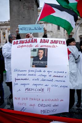 National Mobilization Day of Sanitarians for Gaza-stock-foto