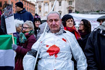 National Mobilization Day of Sanitarians for Gaza-stock-foto