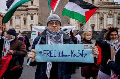 National Mobilization Day of Sanitarians for Gaza-stock-foto