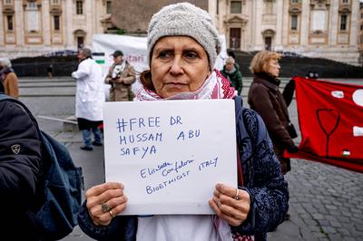 National Mobilization Day of Sanitarians for Gaza-stock-foto