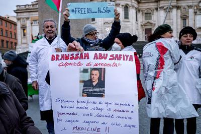 National Mobilization Day of Sanitarians for Gaza-stock-foto