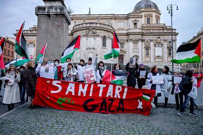 National Mobilization Day of Sanitarians for Gaza-stock-foto