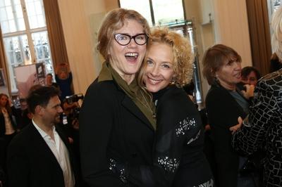 Barbara Sukowa, Katja Riemann beim Empfang FilmFernsehFonds ( FFF ) Bayern 2015 / im Rahmen der 65. Internationalen Film-stock-foto