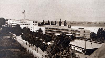 The Bundeshaus (Federal House) is a building complex in Bonn, Germany, which served as the Provisional Parliament House-stock-foto