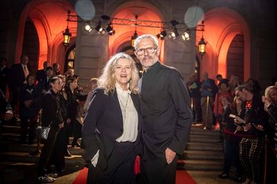 18.10.2024 xesx Frankfurt am Main, Alte Oper Der Hessische Film- und Kinopreis 2024 auf dem roten Teppich die Gewinnerin-stock-photo