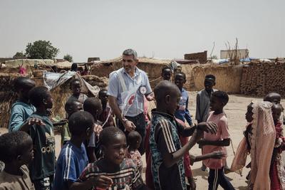  Sudanese refugees in Chad - 19/06/2024 - chad / ? Adre ? - Patrick Youssef, head of the ICRC s African operations, vis-stock-photo