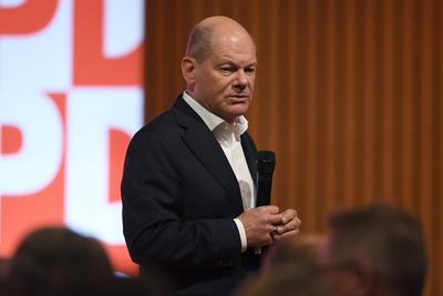 Wahlkampftour der SPD-stock-foto