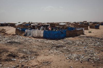  Sudanese refugees in Chad - 20/06/2024 - chad / ? Adre ? - Transit camp in the town of Adre, home to around 180,000 Su-stock-photo