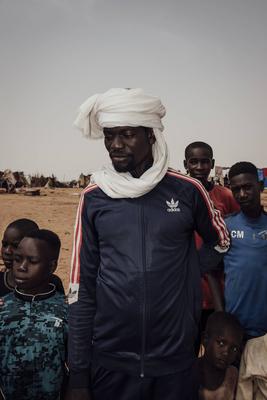  Sudanese refugees in Chad - 19/06/2024 - chad / ? Adre ? - Abdourahmane, 30, a former Sudanese soldier, fled the war a-stock-photo