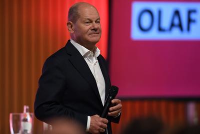 Wahlkampftour der SPD-stock-foto