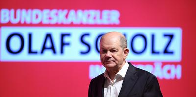 Wahlkampftour der SPD-stock-foto