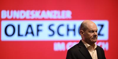Wahlkampftour der SPD-stock-foto