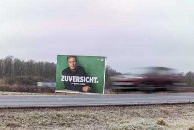 Winterwahlkampf 2025 ? Robert Habeck auf Wahlplakat-stock-foto