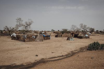  Sudanese refugees in Chad - 21/06/2024 - chad / ? Adre ? - View of an informal refugee camp located a few kilometers f-stock-photo