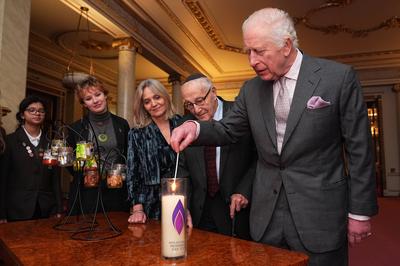 King Charles at Holocaust Memorial Day reception-stock-photo