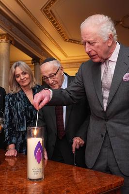 King Charles at Holocaust Memorial Day reception-stock-photo