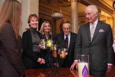 King Charles at Holocaust Memorial Day reception-stock-photo