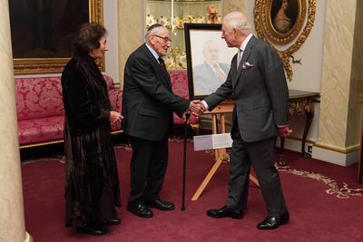 King Charles at Holocaust Memorial Day reception-stock-photo