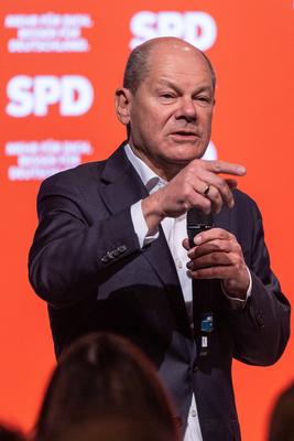 Wahlkampftour der SPD-stock-foto