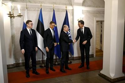 Summit of the Baltic Sea NATO countries in Helsinki-stock-foto