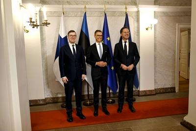 Summit of the Baltic Sea NATO countries in Helsinki-stock-foto