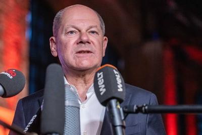 Wahlkampftour der SPD-stock-foto