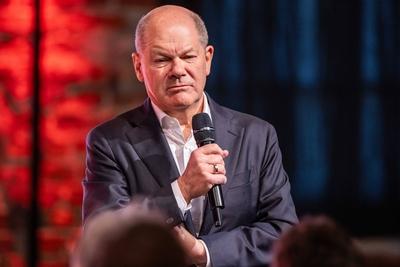 Wahlkampftour der SPD-stock-foto