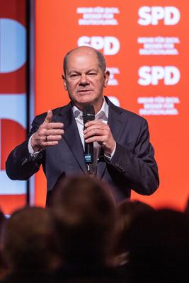 Wahlkampftour der SPD-stock-foto