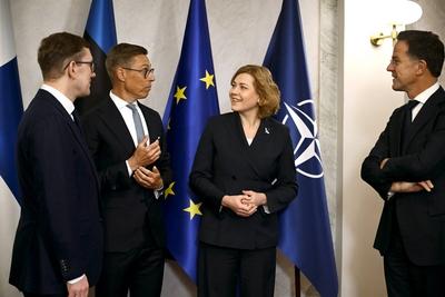 Summit of the Baltic Sea NATO countries in Helsinki-stock-foto