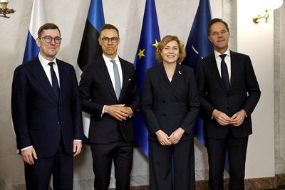 Summit of the Baltic Sea NATO countries in Helsinki-stock-foto