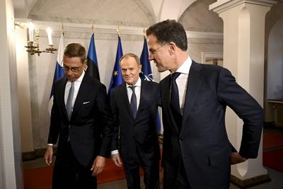 Summit of the Baltic Sea NATO countries in Helsinki-stock-foto