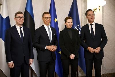 Summit of the Baltic Sea NATO countries in Helsinki-stock-foto