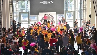 Chemnitz 2025 -Europ?ische Kulturhaupstadt Mit einer Tanzperformenc und der Vorstellung einzelner Veranstaltungsprojekte-stock-foto