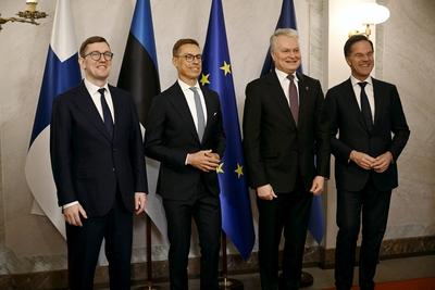 Summit of the Baltic Sea NATO countries in Helsinki-stock-foto