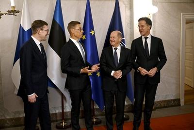 Summit of the Baltic Sea NATO countries in Helsinki-stock-foto