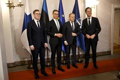 Summit of the Baltic Sea NATO countries in Helsinki-stock-foto